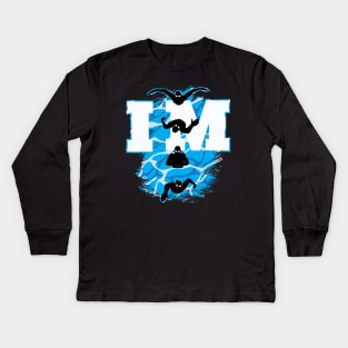 Swim Pool Individual Medley Kids Long Sleeve T-Shirt